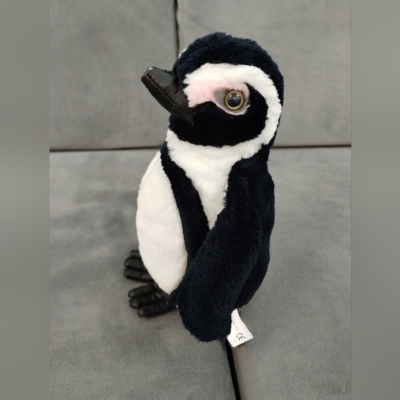 Black & white plush penguin by Wildlife Artist realistic - Picture 5 of 11